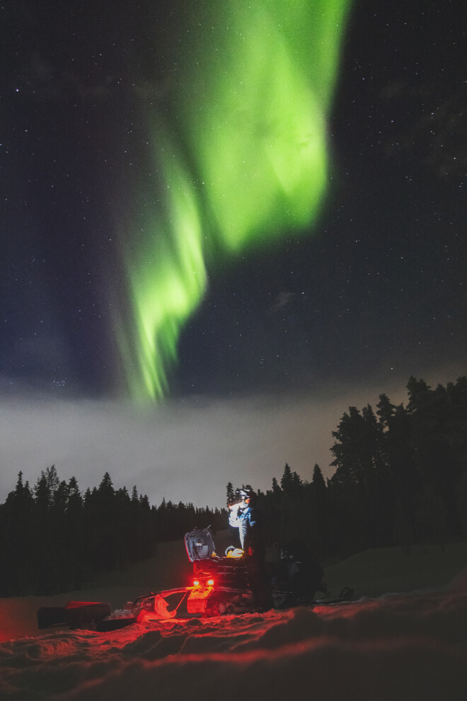 revontulet, kittilä, levi, lappi, talvipolku, ulkoilureitti