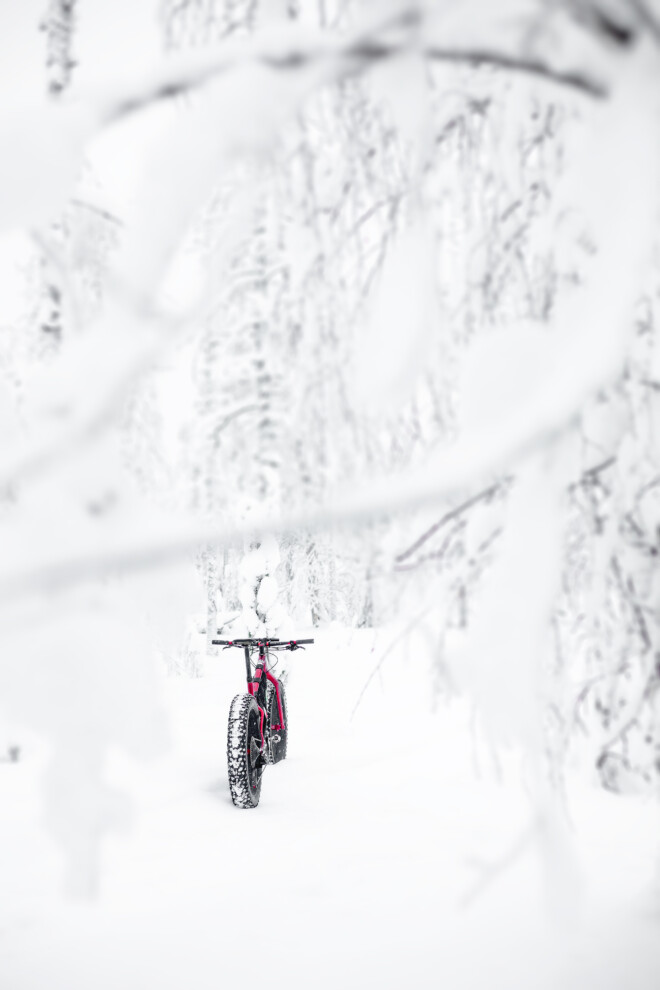 fatbike, maastopyörä, levi, kittilä, talvipolku